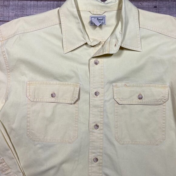 Men's Yellow L.L. Bean Button Down Shirt size Large - Picture 2 of 5